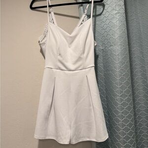 Elegant White Sleeveless Romper